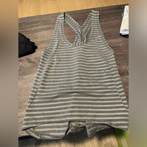 Zyia grey tank top w/open back size xsmall